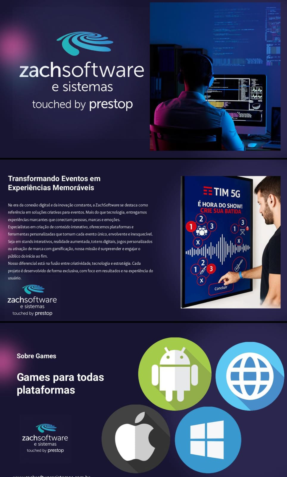 zachsoftwaresistemas | Gamificação - criatividade - marketing - eventos 2025