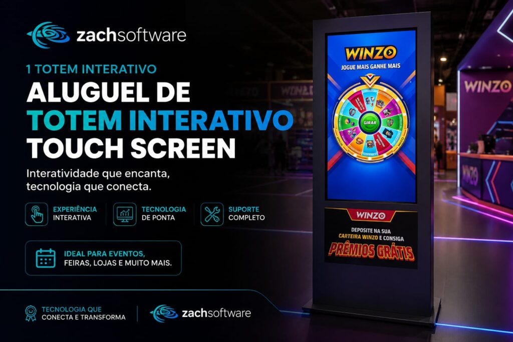 Aluguel de Totem Touch Screen 43” e 55” para Eventos, Casas de Shows, Palestras, Congressos, Eventos Agro Destaque seu Evento Com Desenvolvimento de Software em São Paulo, Guarulhos, Campinas, São Bernardo do Campo EM 2026