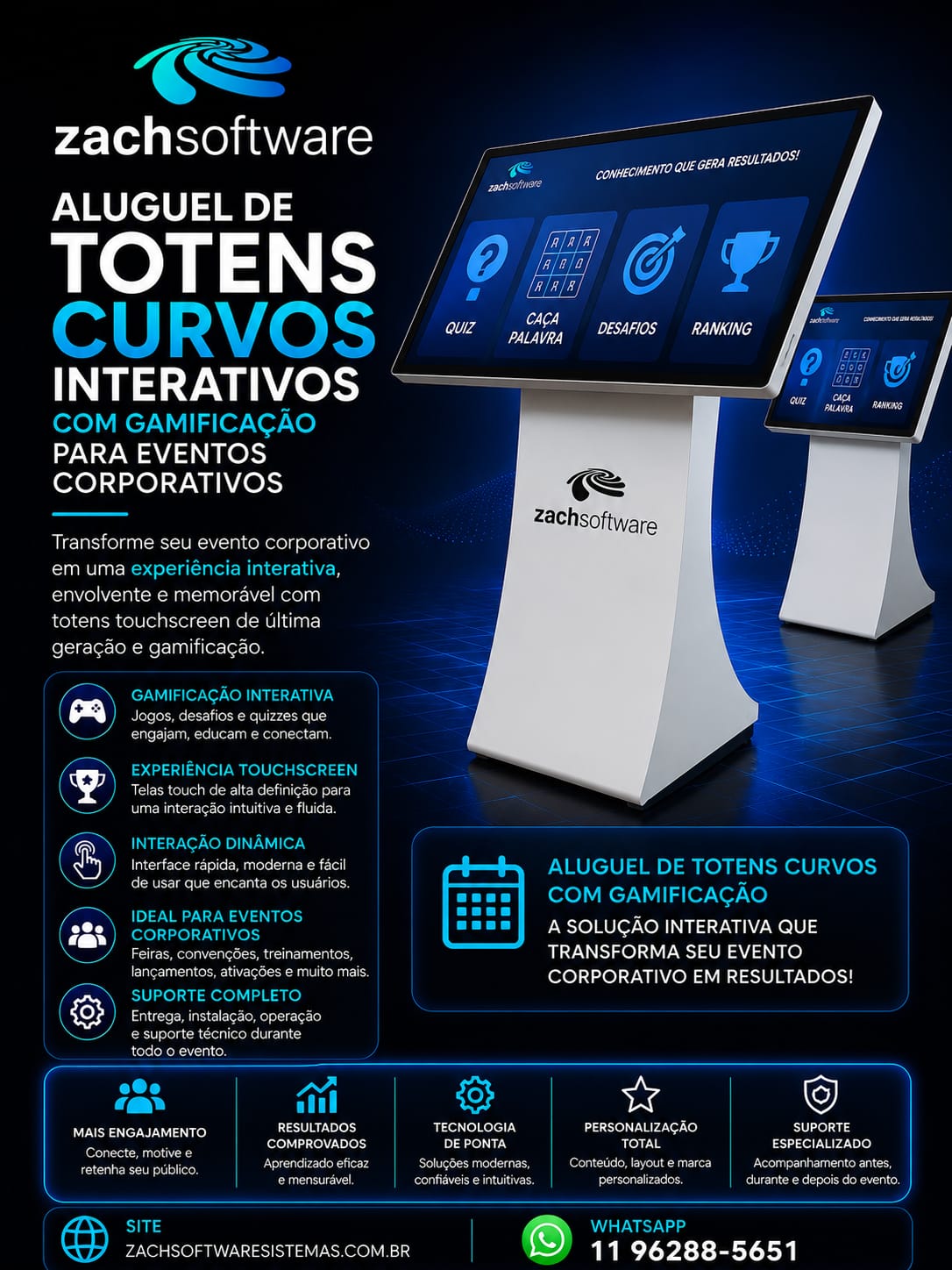 Aluguel de Totem Touch Screen com Software Interativo para Eventos e Palestras em Belo Horizonte 2026