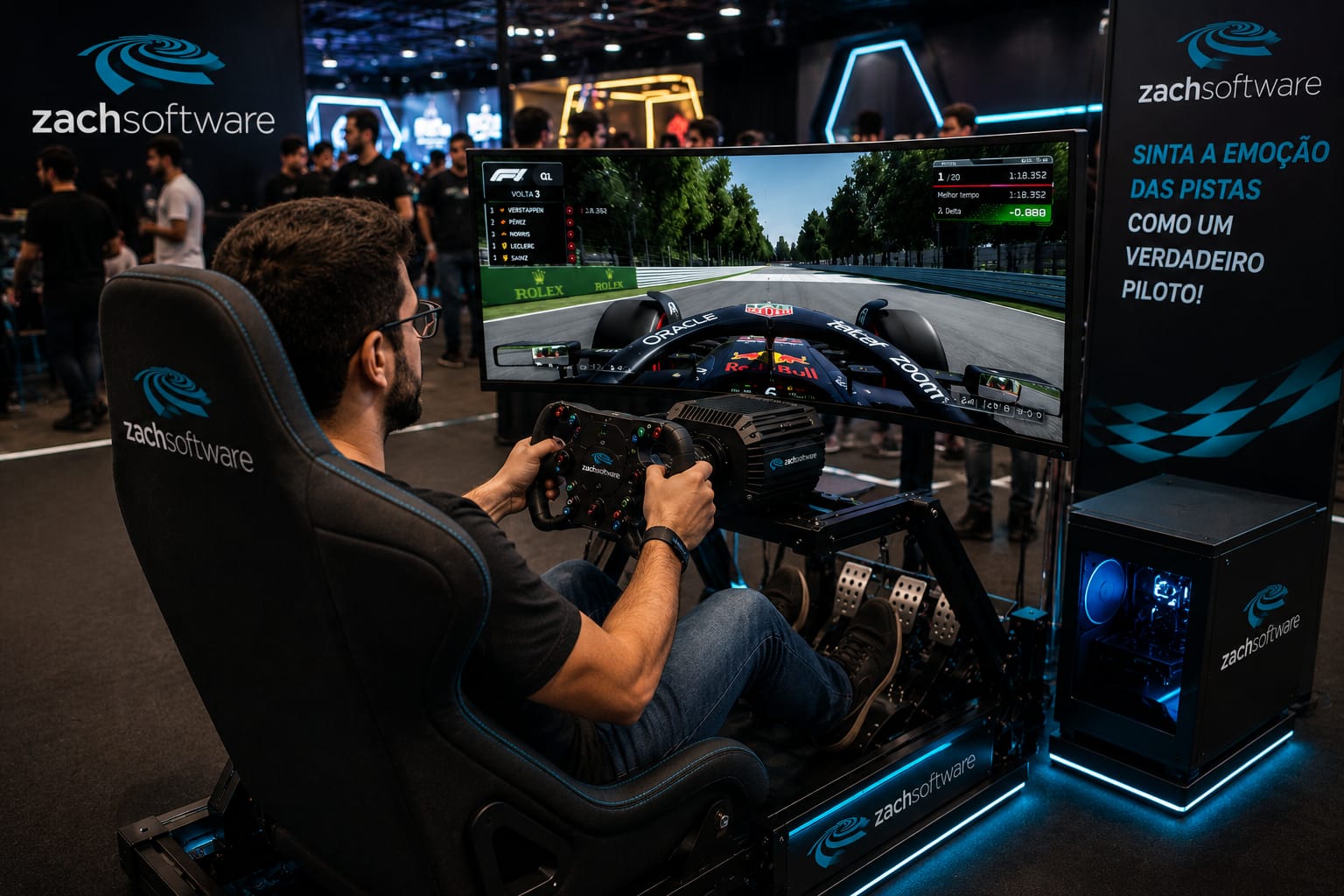 Aluguel de Simulador de Corrida Fórmula 1 para Festas Empresariais – Cockpit F1 com Pedais e Sistema de Movimento em São Paulo, Guarulhos 2026