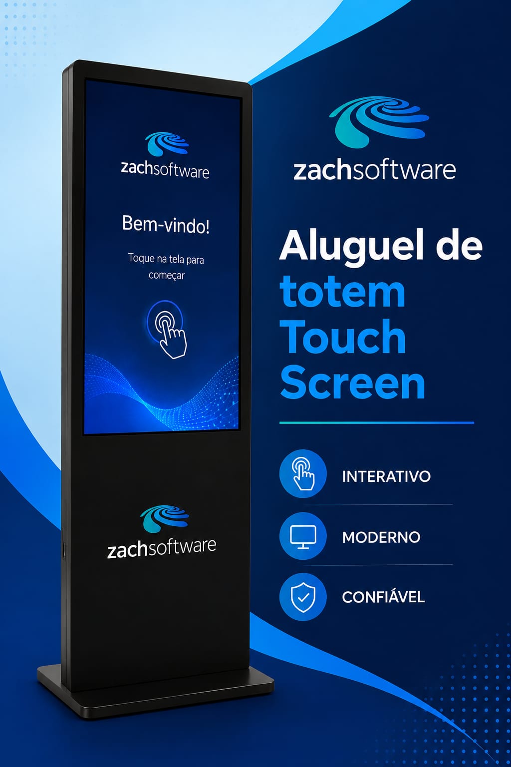 Aluguel de Totem Touch Screen para Eventos, Stands e Feiras 2026 – Tecnologia para Interação e Experiência do Cliente em Curitiba, Londrina, Maringá 2026