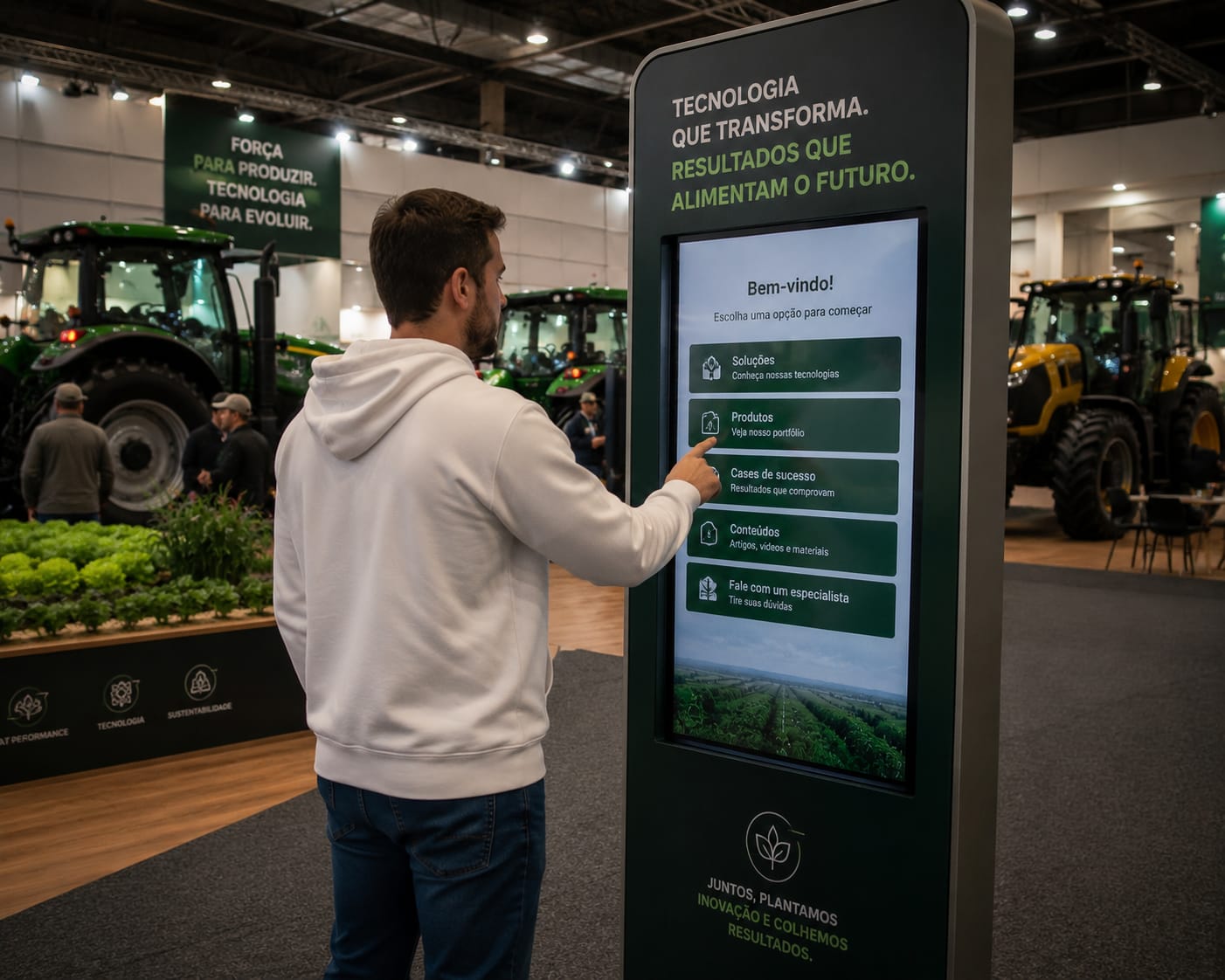 Aluguel de Totem Touch Screen para Eventos Corporativos, Feiras e Congressos em  Porto Alegre, Caxias do Sul, Canoas 2026