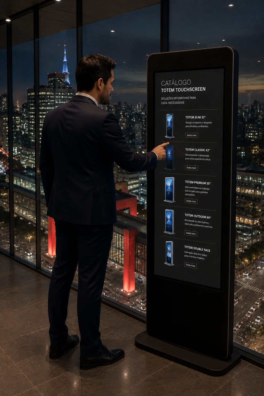 Aluguel de Totem Touch Screen para Eventos Corporativos, Feiras e Congressos em  Porto Alegre, Caxias do Sul, Canoas 2026