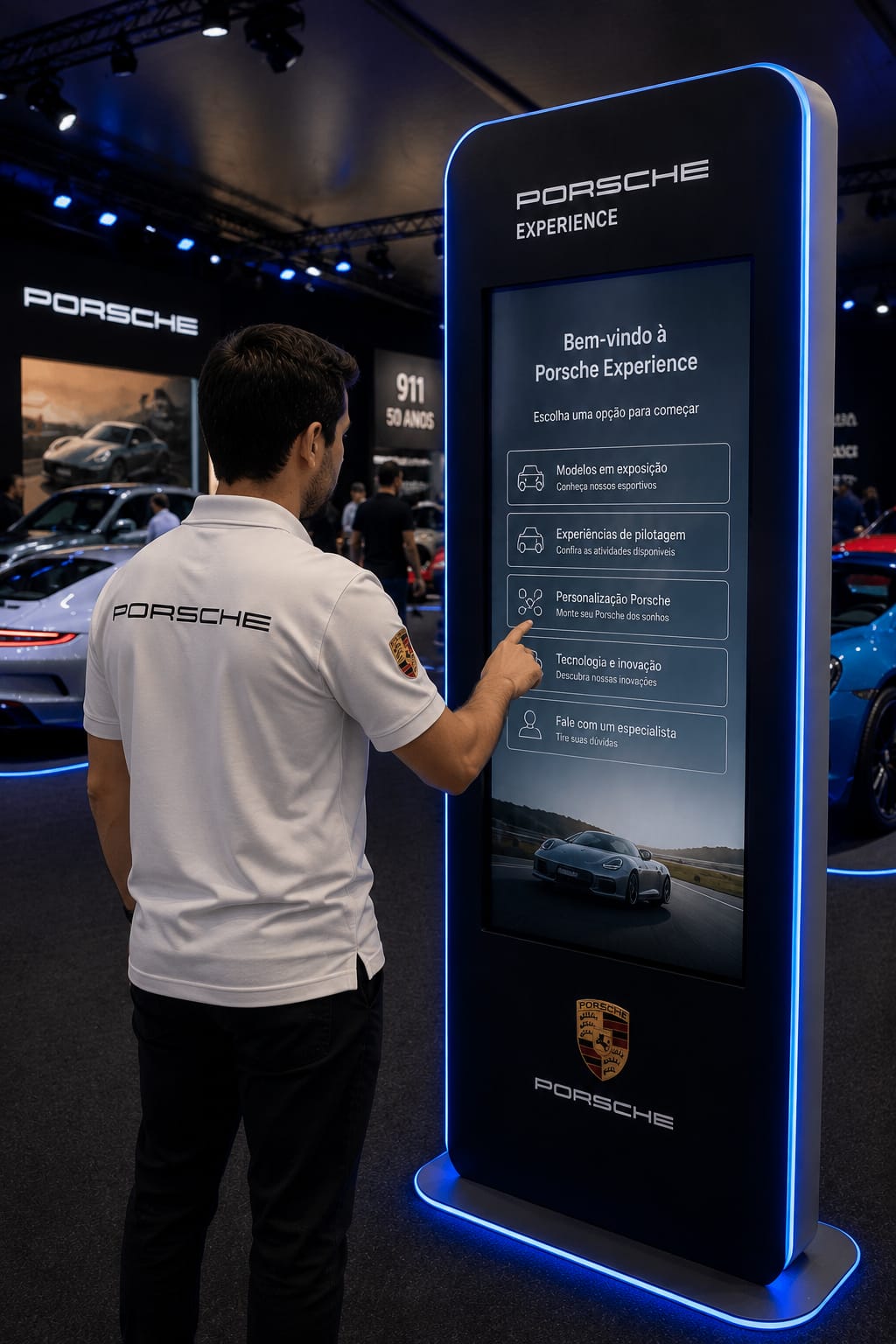 Aluguel de Totem Touch Screen para Eventos Corporativos, Feiras e Congressos em  Porto Alegre, Caxias do Sul, Canoas 2026
