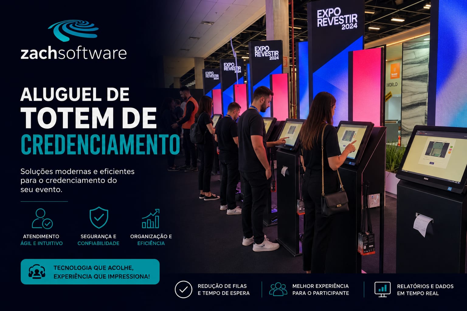 Aluguel de Totem Digital de Credenciamento para Eventos, Workshops, Congressos e Palestras em Bahia, Salvador, Feira de Santana, 2026