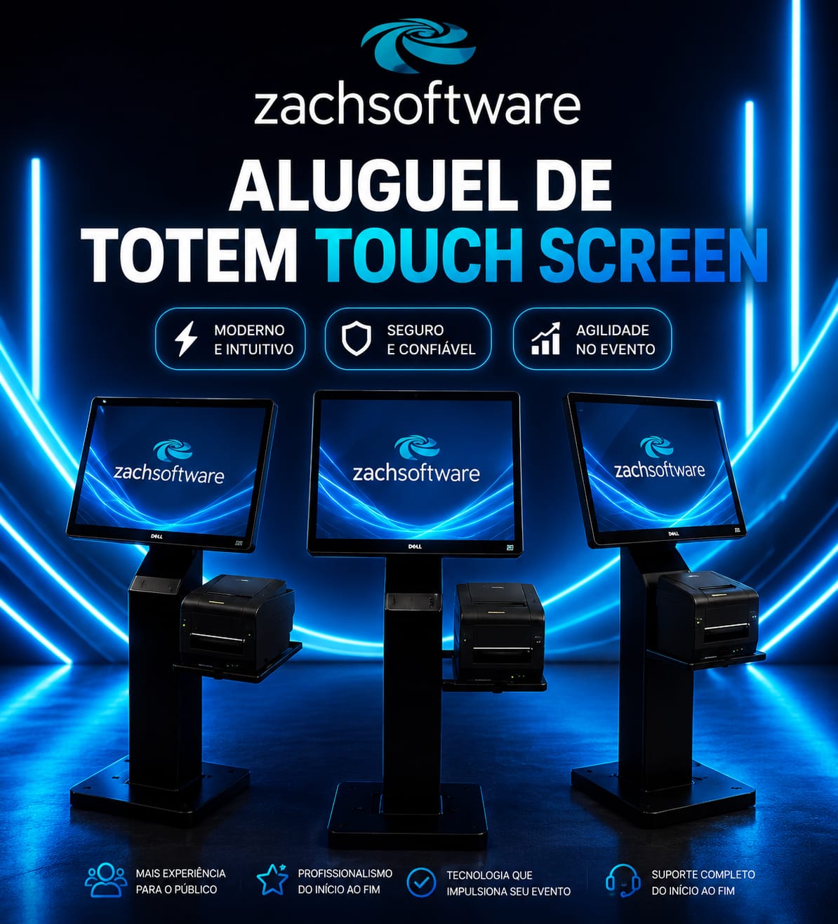 Aluguel de Totem de Credenciamento Digital com Touch Screen para Feiras, Convenções e Eventos Corporativos Joinville, Florianópolis, Balneário Camboriú 2026